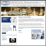 Screen shot of the Hy-pro Filtration (UK) Ltd website.