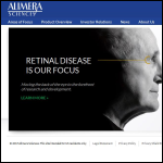 Screen shot of the Alimera Sciences Ltd website.