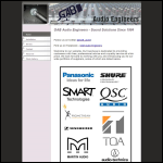 Screen shot of the GAB Audio Engineers website.