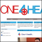 Screen shot of the One 4 Health Ltd website.