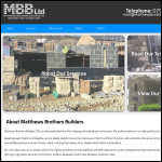 Screen shot of the Matthews Brothers (Builders) Ltd website.