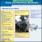 Screen shot of the Home & Workshop Machinery website.