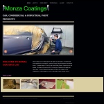 Screen shot of the Monza Commercial Services Ltd website.