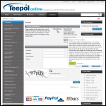 Screen shot of the Teepol Online Ltd website.