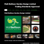 Screen shot of the Matt Bettison Garden Design Ltd website.