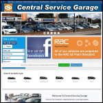 Screen shot of the Central Garage Service Station Ltd website.