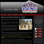 Screen shot of the Mannion Contractors website.