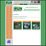 Screen shot of the Marshall Machinery website.
