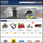 Screen shot of the EVAQ8 Ltd website.