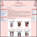 Screen shot of the Paradise Fashions Ltd website.