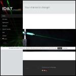 Screen shot of the IDT Laser UK (ID & T GmbH) website.
