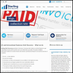 Screen shot of the Sterling Debt Collection Ltd website.