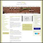 Screen shot of the Lewis Smith & Co. website.