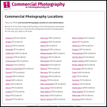 Screen shot of the Commercial Photography Studio Ltd website.
