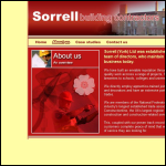 Screen shot of the Sorrell Decorators Ltd website.