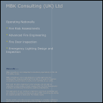 Screen shot of the Mbk Consultancy Ltd website.