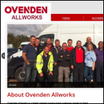 Screen shot of the Ovenden Allworks Ltd website.