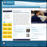 Screen shot of the Woodcote High School website.