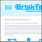 Screen shot of the Brisktech Software Solutions Ltd website.