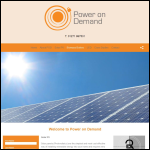 Screen shot of the Power on Demand Ltd website.