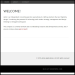 Screen shot of the Aetio Applications Ltd website.