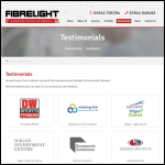 Screen shot of the Fibrelight Communications Ltd website.