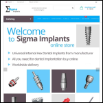 Screen shot of the Sigma Implants Ltd website.