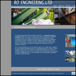 Screen shot of the R O Engineering Ltd website.