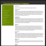 Screen shot of the Corvina Ltd website.