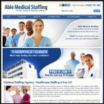 Screen shot of the Able Medical Staffing Ltd website.