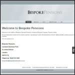 Screen shot of the Bespoke Pension Solutions Ltd website.