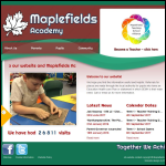 Screen shot of the Maplefields Academy website.
