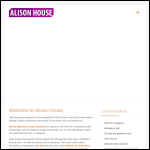 Screen shot of the Alison House Care Home Ltd website.