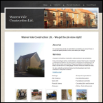 Screen shot of the Warren Vale Construction Ltd website.