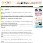 Screen shot of the Aimtec Solutions Ltd website.