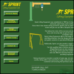 Screen shot of the Sprint Lifting Equipment Ltd website.
