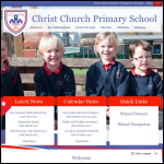 Screen shot of the Christ Church C of E Primary School website.
