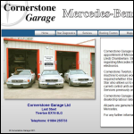 Screen shot of the Cornerstone Garage (Devon) Ltd website.