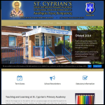 Screen shot of the St Cyprian's Greek Orthodox Primary Academy website.