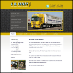 Screen shot of the A. Tetley Haulage Ltd website.