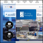 Screen shot of the De Jong Packaging Ltd website.