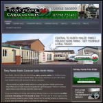 Screen shot of the Peake Caravans Ltd website.