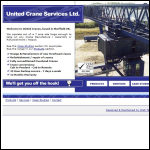Screen shot of the United Crane Services Ltd website.
