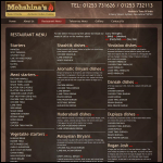 Screen shot of the Mohshina's Ltd website.