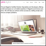 Screen shot of the Pink Digital Ltd website.