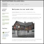 Screen shot of the Boothstown Village Hall Association website.