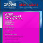 Screen shot of the Grove Financial Services (UK) Ltd website.