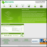 Screen shot of the Micromix Amenity Ltd website.