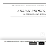 Screen shot of the Adrian Rhodes Ltd website.