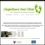 Screen shot of the Chapeltown Foot Clinic Ltd website.